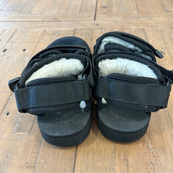 Suicoke NOTS-VM BLACK SHERLING LINED SANDALS SIZE US 5/ EU 36 Unisex Adjustable - Picture 4 of 9